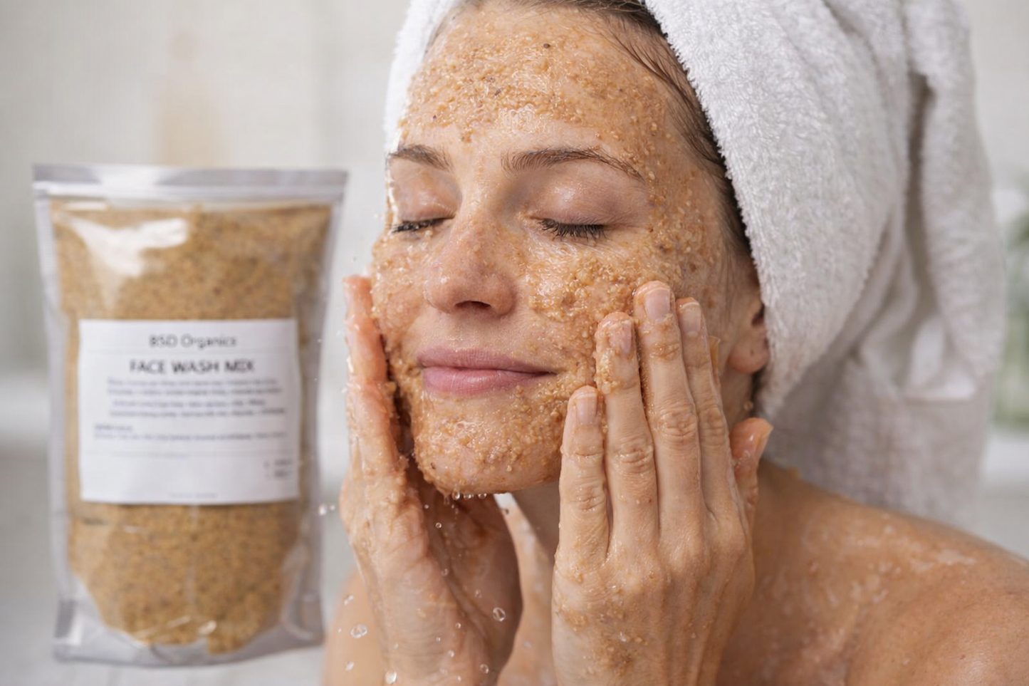 BSD Organics Natural Herbal face wash/bath powder - 100 Gram.