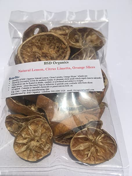 BSD Organics Natural Lemon, Citrus Limetta, Orange Slices/wheels - 1 Kg