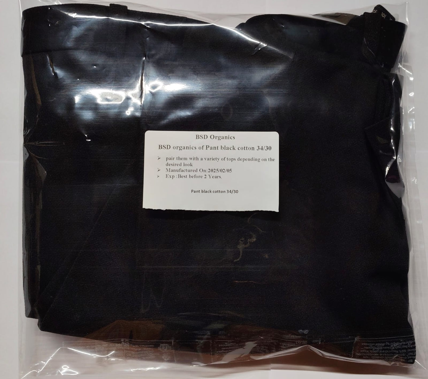 Pant black cotton(Size 34)