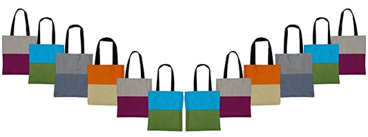 RYAN OVERSEAS Women's Shopping Bag (Set of 12) (rymanbag12pc_Multicolored)