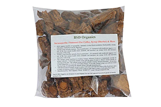 BSD Organics Sarasaparilla/Nannaari/Anatmul For Coffee, Syrup (Sherbet) & More. - 200 G