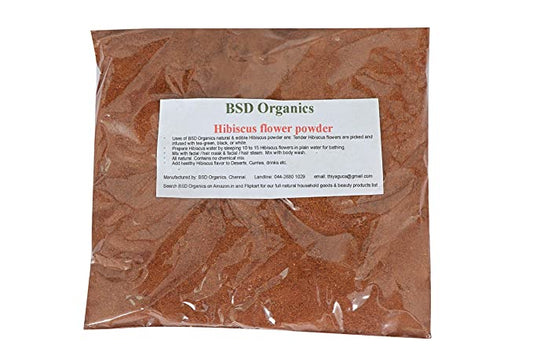 Bsd Organics Hibiscus Flower Powder For Face, Skin, Hair Care, 100 G