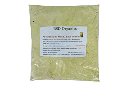 BSD Organics Natural Herbal hand wash powder - 200 gms