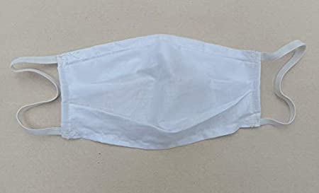 Re-usable, Washable, Cotton Mask (Set of 50 (White)) to Protect from Fine Dust and Air-Pollution. Free Size.