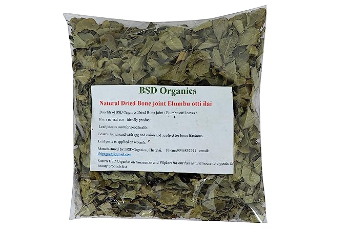 BSD Organics Natural Dried Bone joint Elumbu otti ilai/Kooravaal Chedi/Kodali soppu/Murikootipacha/kolagohoma -50gm