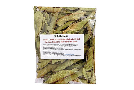 Bsd Organics Guava Leaves/Amrood Patti/Koiya ilai Dried for tea, Skin care, Hair care and more - 100 grams