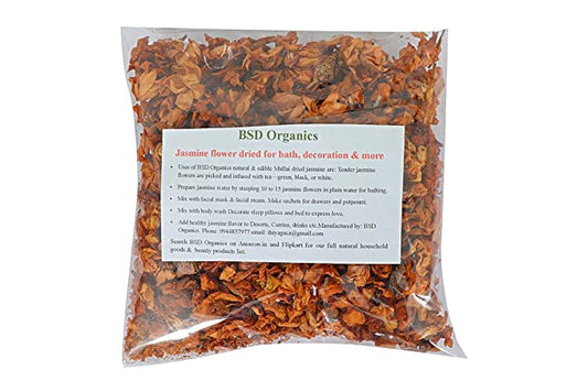 BSD Organics Jasmine flower dried for bath, decoration & more - 50 gms