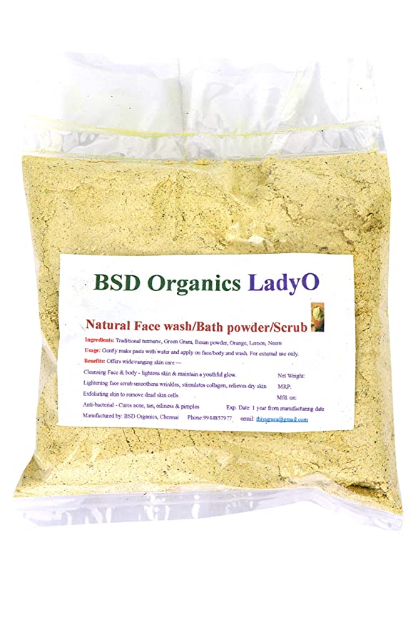 BSD Organics LadyO Natural Herbal Women face wash & bath powder/scrub - 2 Kg