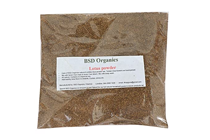 BSD Organics Lotus flower powder for Face, Skin, Hair care … - 50 gms