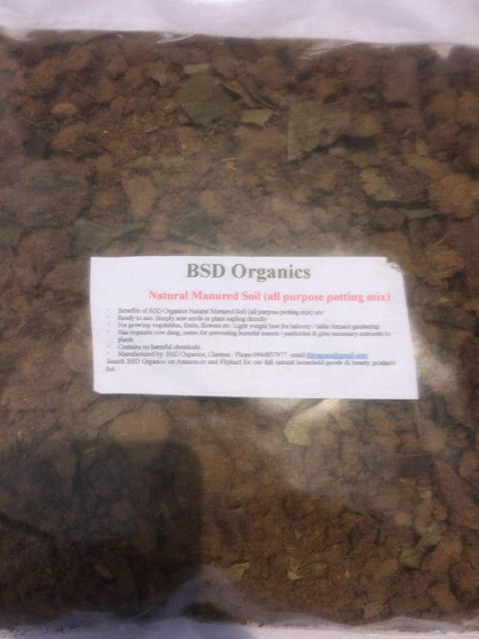 BSD Organics Natural Manured Soil (All Purpose Potting Mix) - 10 kg