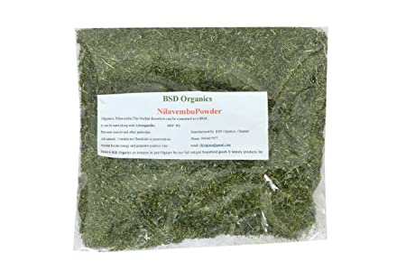 BSD Organics Powder Nilavembu/Kalmegh/Siriyanangai/Andrographis paniculata for Nilavembu kudineer and more - 50 grams