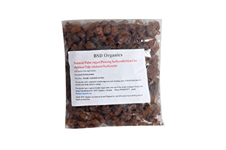 BSD Organics Natural Palm sugar/Panang kalkandu/taad ke cheenee/Tāḷe sakkare/Kalkandu -200g