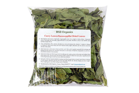 BSD Organics Curry Leaves/Karuveppillai Dried Leaves Granules - 500 G