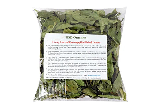BSD Organics Curry Leaves/Karuveppillai Dried Leaves Granuels, 200 g
