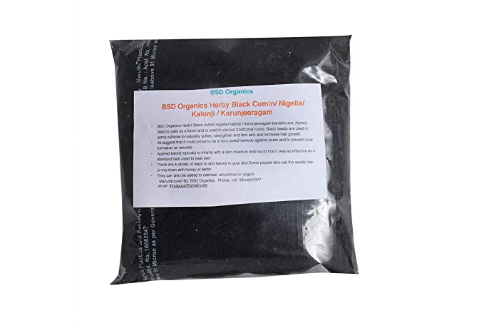 BSD Organics Herby Black Cumin/ Nigella/ Kalonji / karunjeeragam Powder - 1 KG