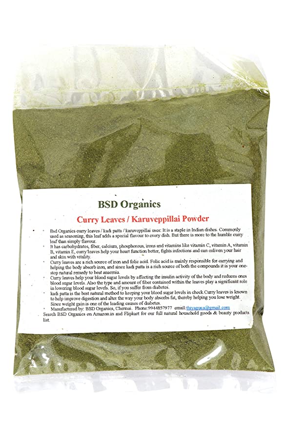 BSD Organics Curry Leaves/Karuveppillai Powder - 200 G