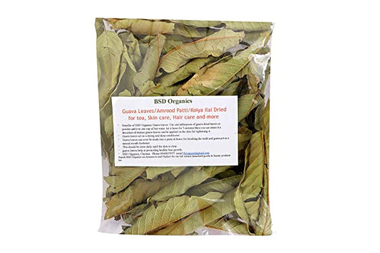Bsd Organics Guava Leaves/Amrood Patti/Koiya ilai Dried for tea, Skin care, Hair care and more - 50 grams