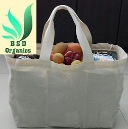 BSD Organics Eco Tri Multipurpose Bag with 3 Partions/compartments for Purchase of Vegetables, Fruits, Grocery and More -1 Number