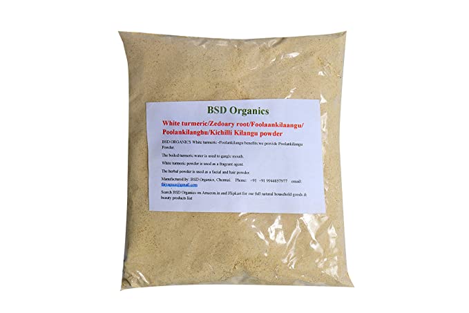BSD Organics White turmeric/Zedoary root/Foolaankilaangu/POOLANKILANGU/Kichilli Kilangu powder - 50g