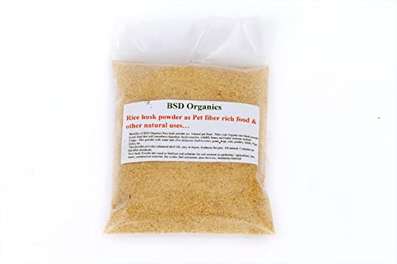 BSD Organics Rice Husk Powder as Pet Fiber Rich Food & Other Natural uses - 1 kg
